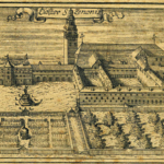 Südansicht des Stifts Sankt Zeno auf einem Kupferstich von Anton Ertl, 1687 V J. Lang