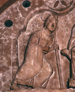 Der hl. Zeno im Tympanon des Hauptportales, um 1220 © J. Lang