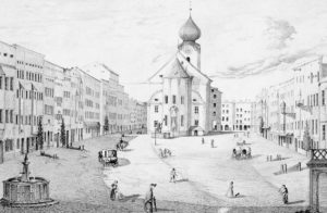 Traunstein im Inn-Salzach-Stil ‚am Vorabend´ des Brandes von 1851. © Stadtarchiv Traunstein