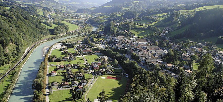 Blick von der Festung auf die Marktgemeinde Werfen. © Marktgemeinde Werfen