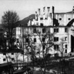 Die Kirchenruine des ehem. Klosters der Augustiner-Eremiten nach dem Brand 1943. © H. Dopsch