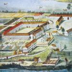 Die Klosteranlage, Wandgemälde in der ehem. Prälatur, Ende 18. Jh. © C. Soika
