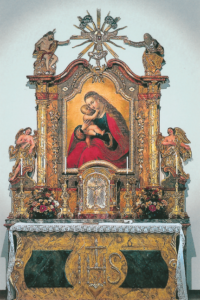 Marienkapelle, Altar mit Maria-Hilf-Bild