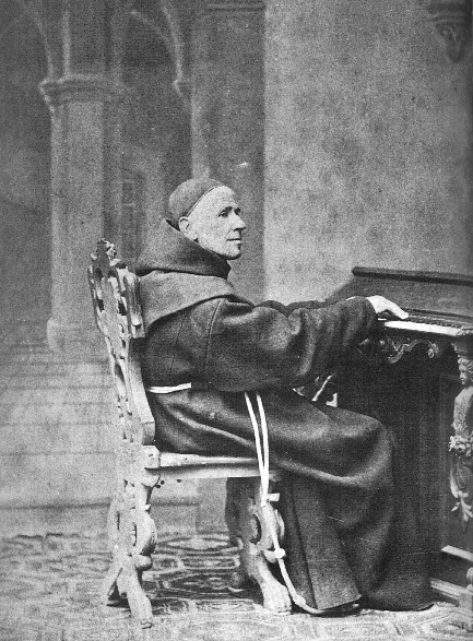 Pater Peter Singer, 1810 - 1881 an dem von ihm konstruierten Pansymphonium © C. Schneeweiss