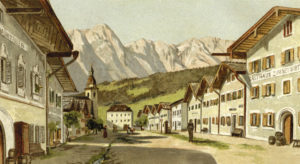 Der Marktplatz von Kuchl um 1900. © SLA, Album 021/11, Reproduktion SLA