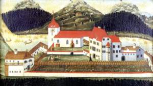 Alte Ansicht des Benediktinerprioriats St. Ulrich am Pillersee © J. Lang