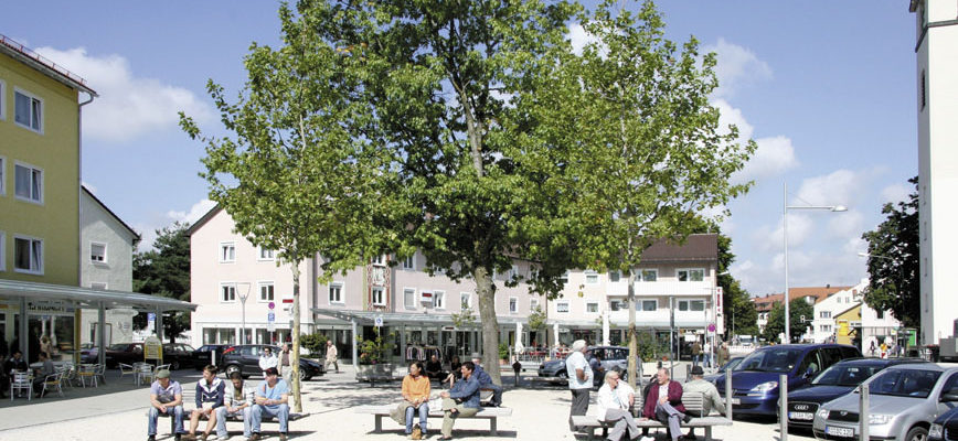Traunreut, Rathausplatz © Stadt Traunreut