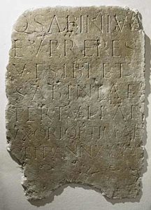 Grabinschrift des Quintus Sabinius Euprepes © O. Harl 2002