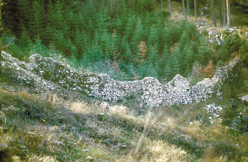 Reste der Passbefestigung Hallthurm © J. Lang/Stadtarchiv Bad Reichenhall