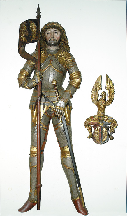 Luitold III. von Plain († 1219) als hölzerne Skulptur seines ehemaligen Hochgrabes im Stift Höglwörth, vermutlich 14. Jh. © J. Lang/Stadtarchiv Bad Reichenhall